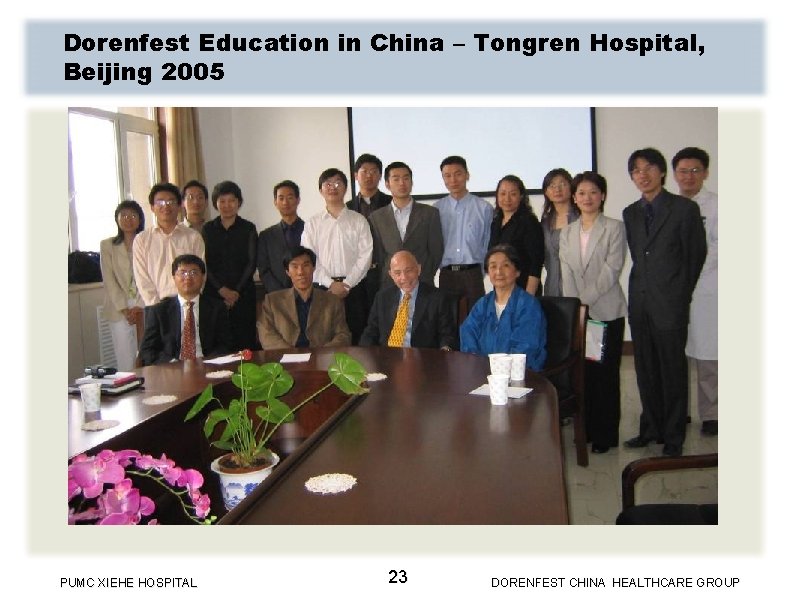 Dorenfest Education in China – Tongren Hospital, Beijing 2005 PUMC XIEHE HOSPITAL 23 DORENFEST