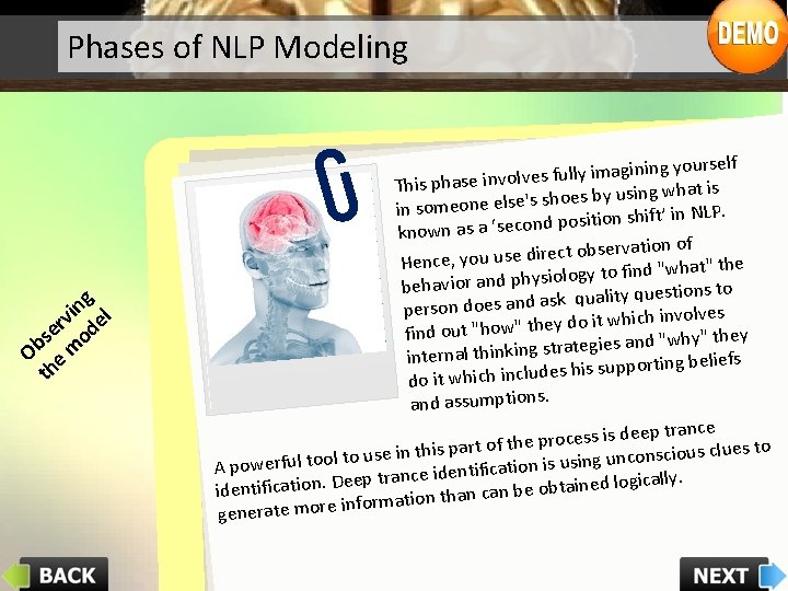 Phases of NLP Modeling g n i v el r e od s Ob