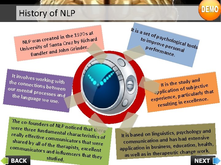 History of NLP 970 s at 1 e h t n i reated c