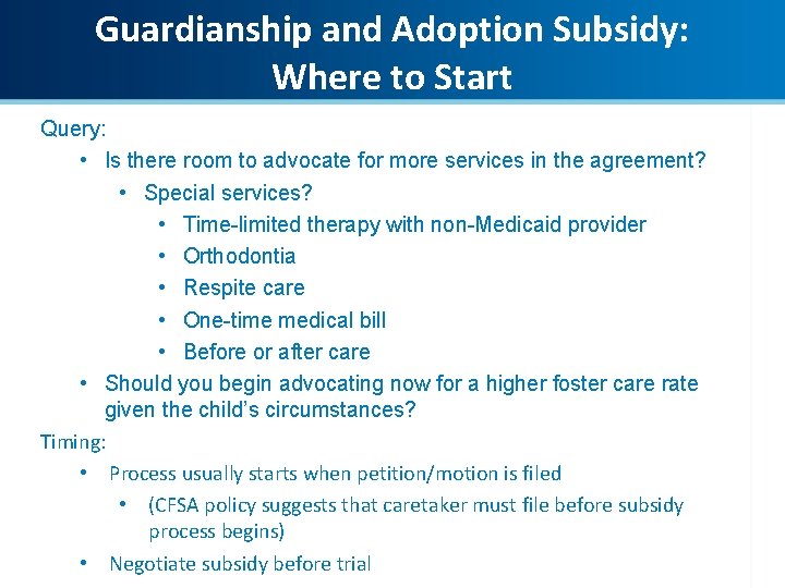 Guardianship and Adoption Subsidy – Guardianship and Adoption Subsidy: Where to Start: Where to