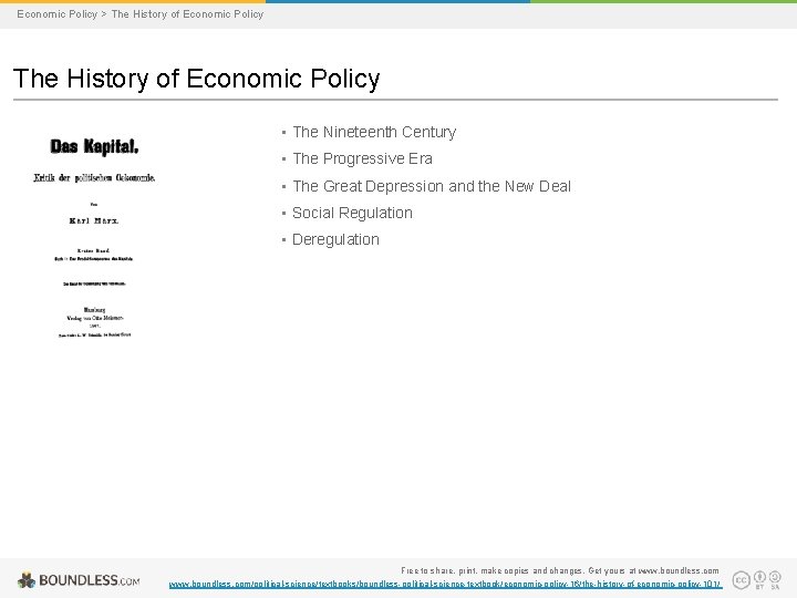 Economic Policy > The History of Economic Policy • The Nineteenth Century • The