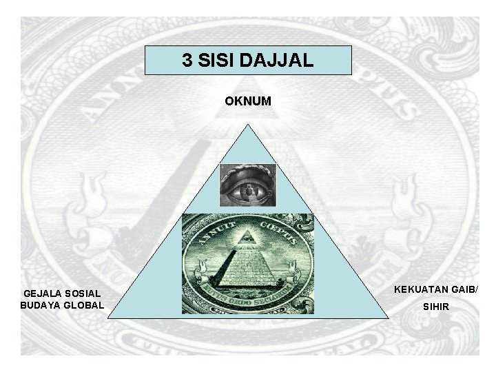 3 SISI DAJJAL OKNUM GEJALA SOSIAL BUDAYA GLOBAL KEKUATAN GAIB/ SIHIR 