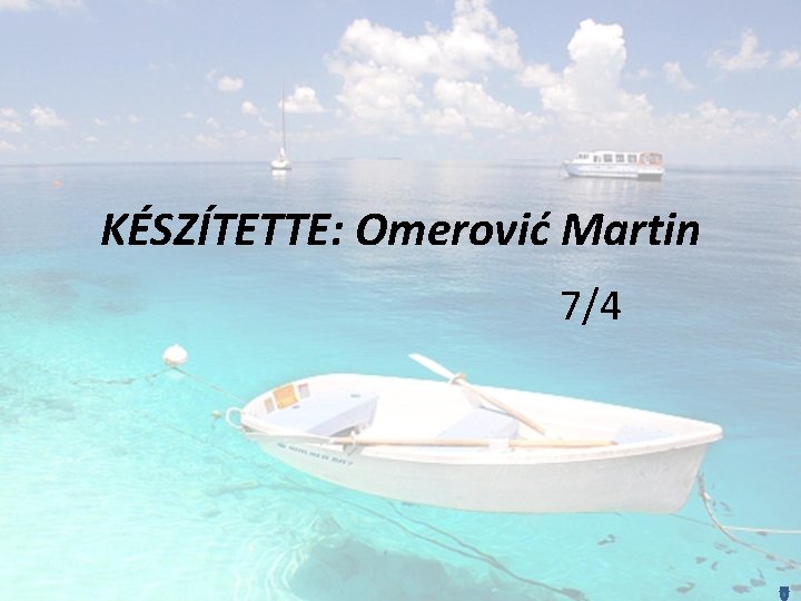 KÉSZÍTETTE: Omerović Martin 7/4 