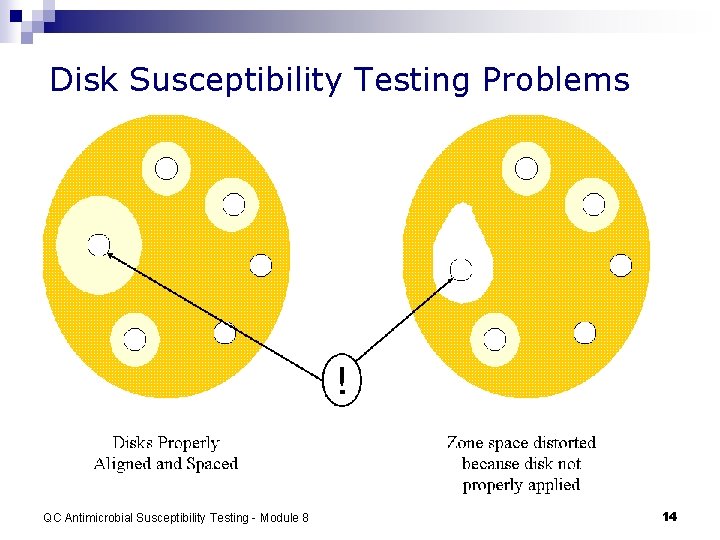 Disk Susceptibility Testing Problems QC Antimicrobial Susceptibility Testing - Module 8 14 