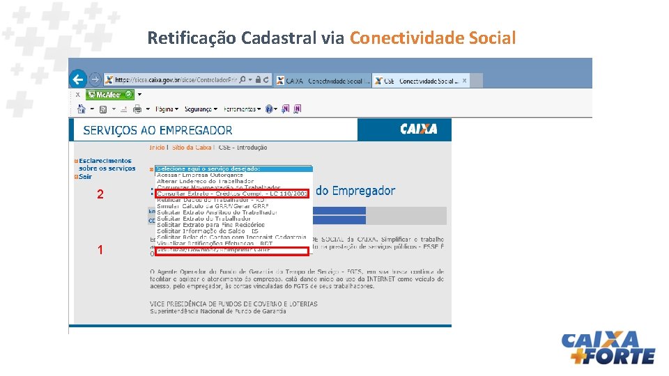 Retificação Cadastral via Conectividade Social 2 1 