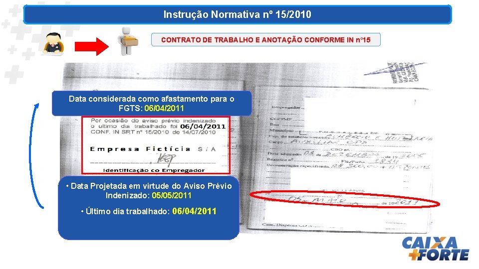 Instrução Normativa nº 15/2010 CONTRATO DE TRABALHO E ANOTAÇÃO CONFORME IN nº 15 Data