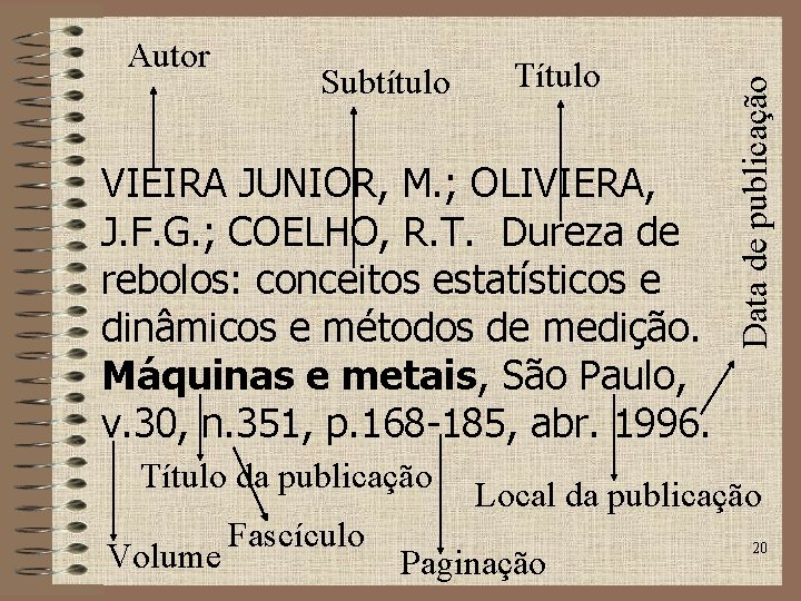 Subtítulo Título VIEIRA JUNIOR, M. ; OLIVIERA, J. F. G. ; COELHO, R. T.