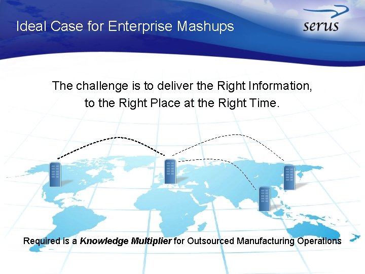 Ideal Case for Enterprise Mashups The challenge is to deliver the Right Information, to