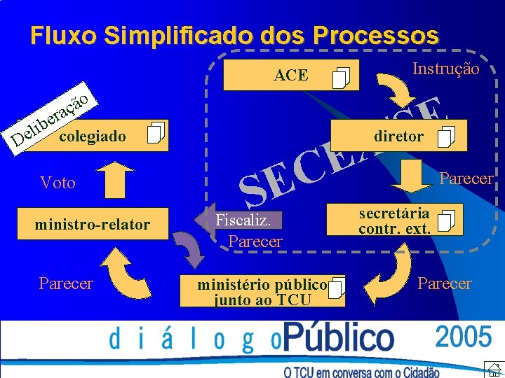 Fluxo Simplificado dos Processos Instrução ACE o ã ç ra be i l De