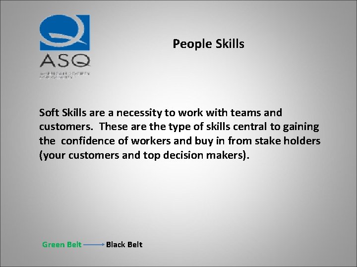 People Skills Soft Skills are a necessity to work with teams and customers. These