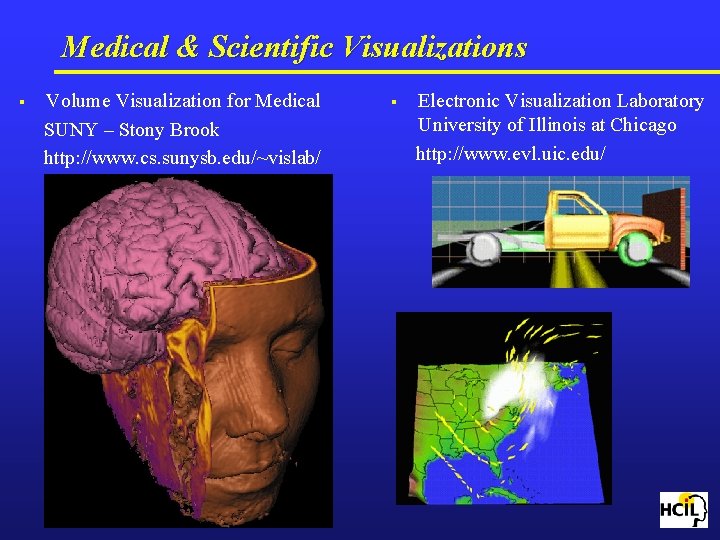 Medical & Scientific Visualizations § Volume Visualization for Medical SUNY – Stony Brook http: