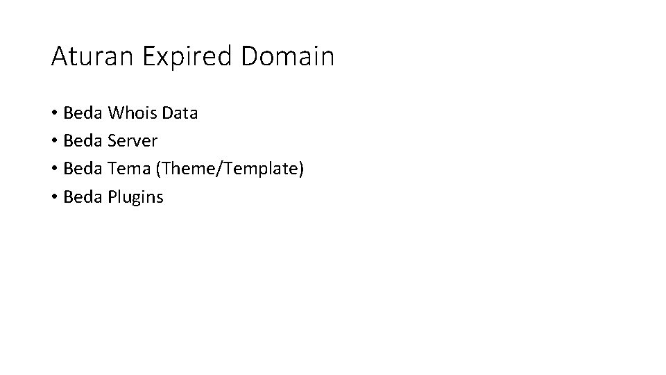 Aturan Expired Domain • Beda Whois Data • Beda Server • Beda Tema (Theme/Template)