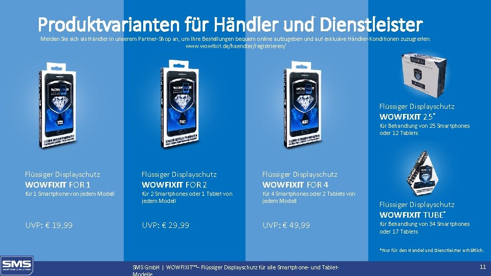 Produktvarianten für Händler und Dienstleister Melden Sie sich als Händler in unserem Partner-Shop an,