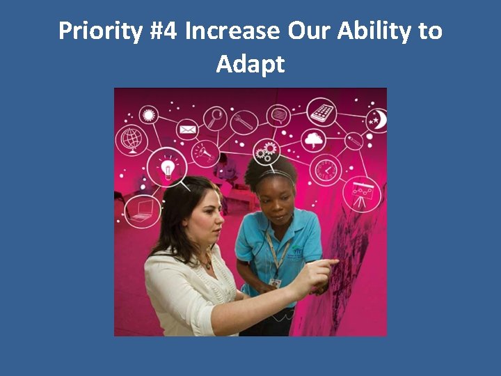 Priority #4 Increase Our Ability to Adapt 