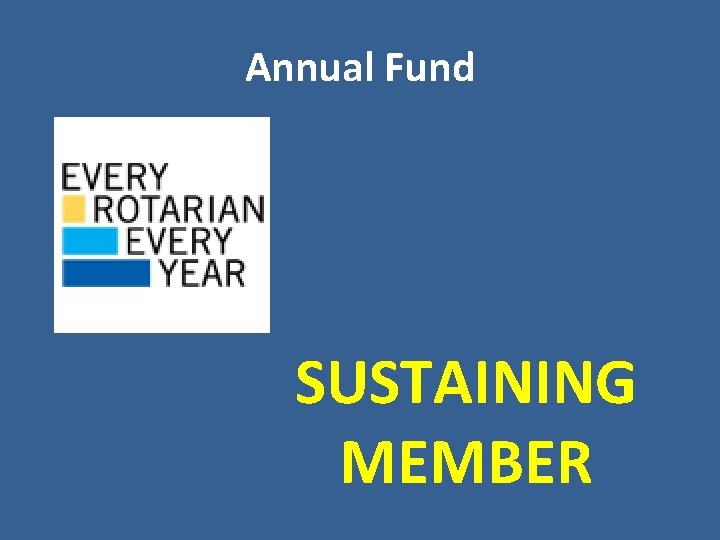 Annual Fund SUSTAINING MEMBER 