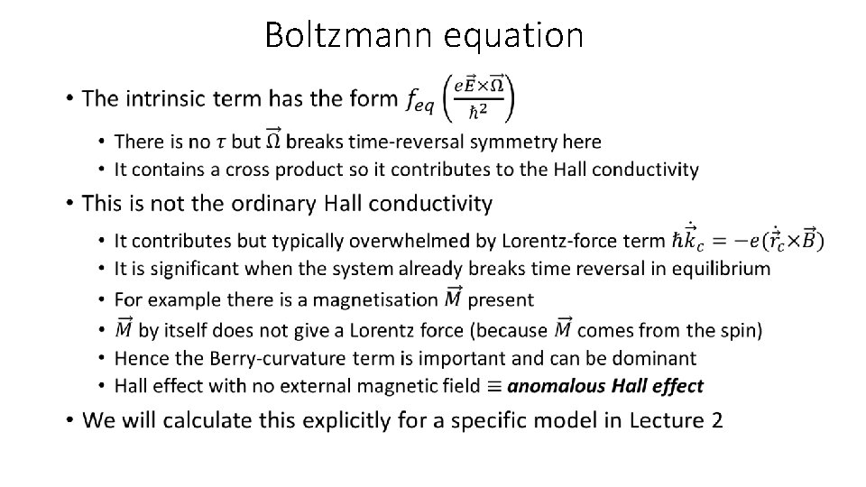 Boltzmann equation • 