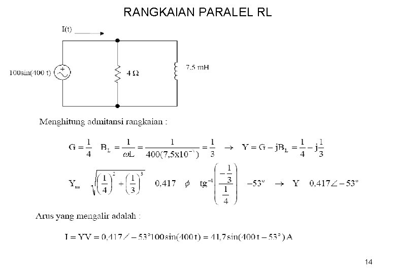 RANGKAIAN PARALEL RL 14 