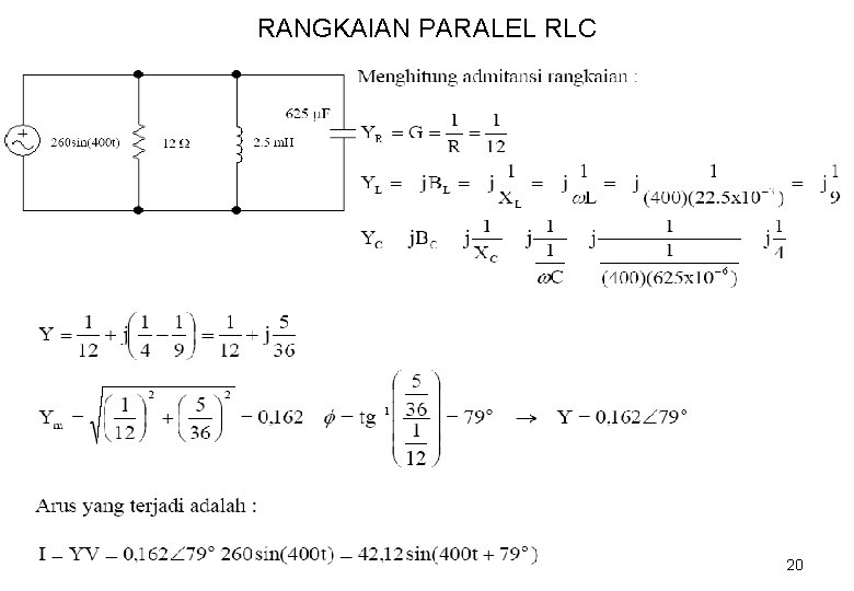 RANGKAIAN PARALEL RLC 20 