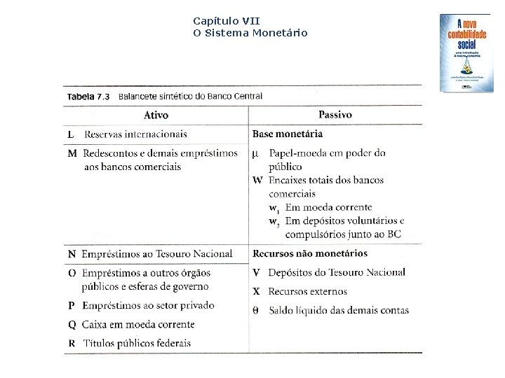 Capítulo VII O Sistema Monetário Capa da Obra 