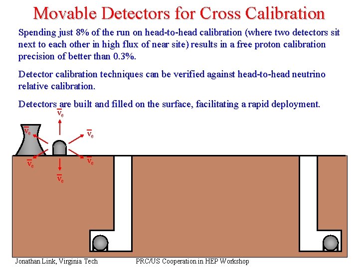 Movable Detectors for Cross Calibration Spending just 8% of the run on head-to-head calibration