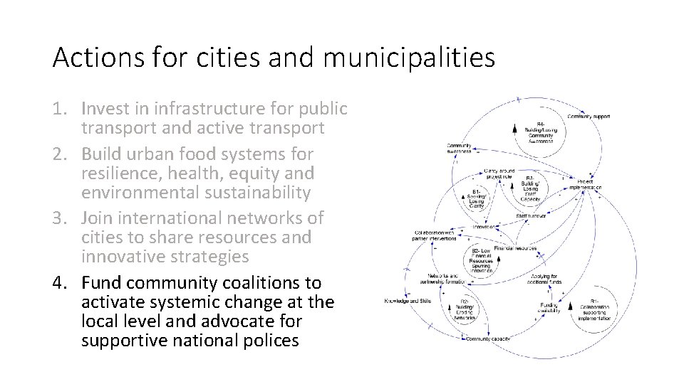 Actions for cities and municipalities 1. Invest in infrastructure for public transport and active