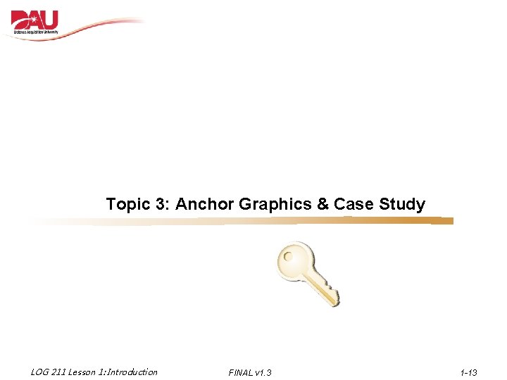 Topic 3: Anchor Graphics & Case Study LOG 211 Lesson 1: Introduction FINAL v