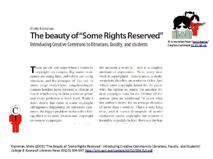 © Screenshot from “Get Creative” Creative Commons CC BY-NC-SA Kleinman, Molly (2008) “The Beauty