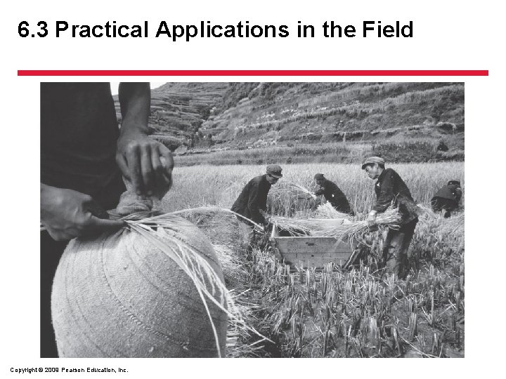 6. 3 Practical Applications in the Field Copyright © 2009 Pearson Education, Inc. 