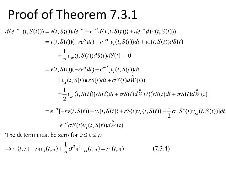 Proof of Theorem 7. 3. 1 