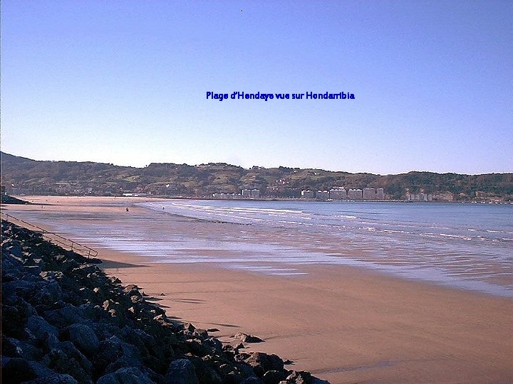 Plage d’Hendaye vue sur Hondarribia 