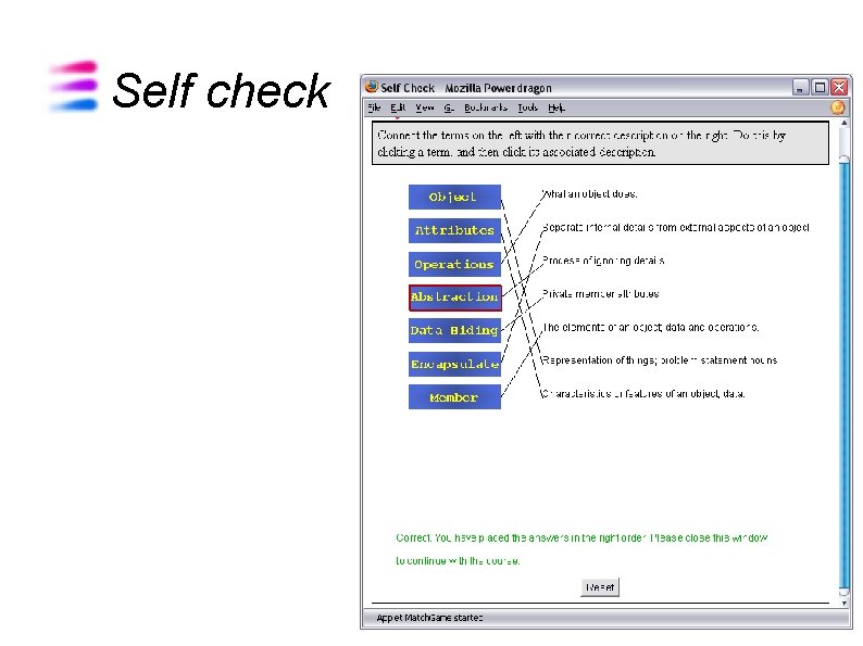 Self check 