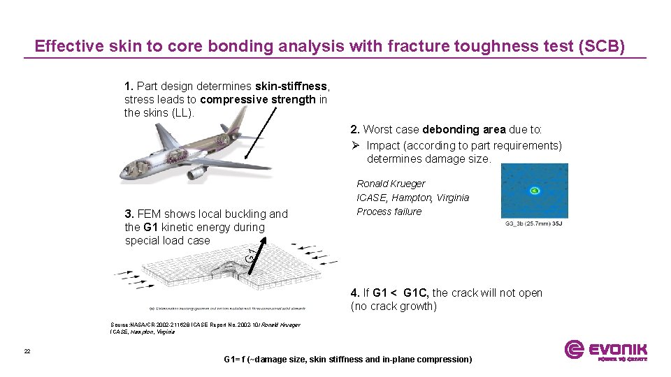 Effective skin to core bonding analysis with fracture toughness test (SCB) 1. Part design