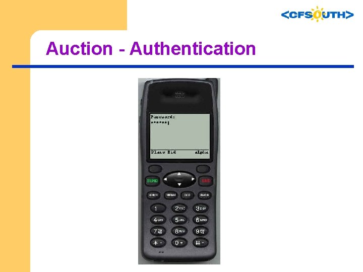 Auction - Authentication 