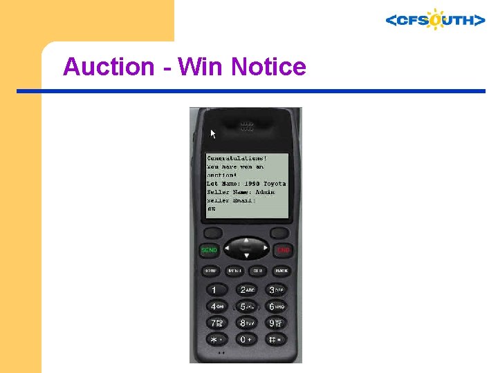 Auction - Win Notice 