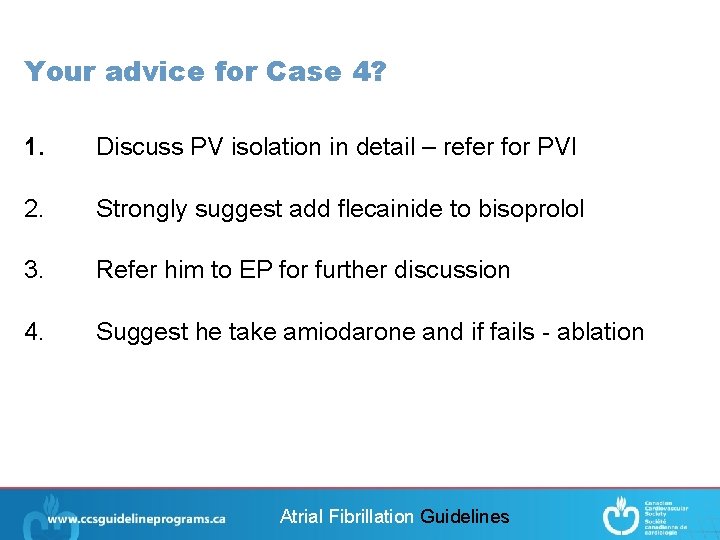 Your advice for Case 4? 1. Discuss PV isolation in detail – refer for