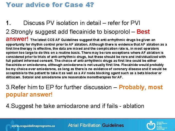 Your advice for Case 4? 1. Discuss PV isolation in detail – refer for