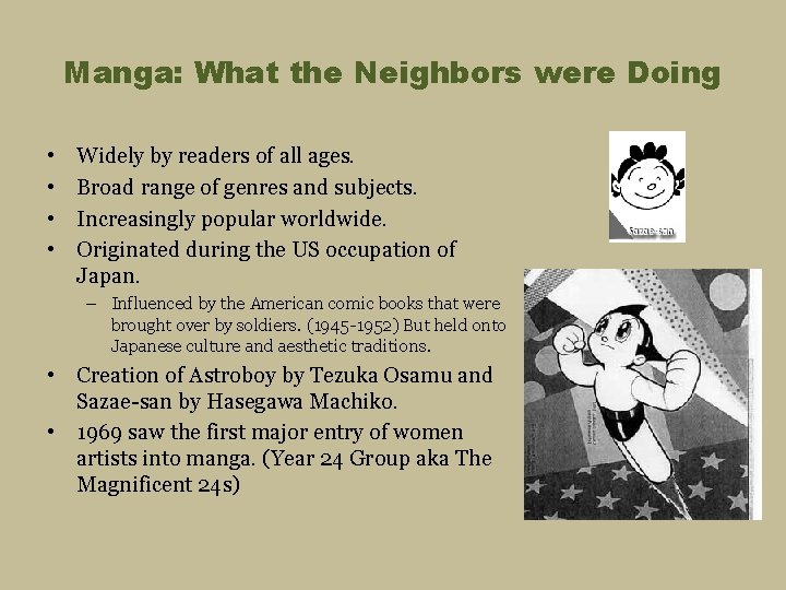 Manga: What the Neighbors were Doing • • Widely by readers of all ages.