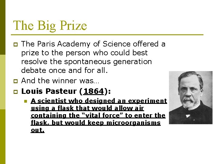 The Big Prize p p p The Paris Academy of Science offered a prize