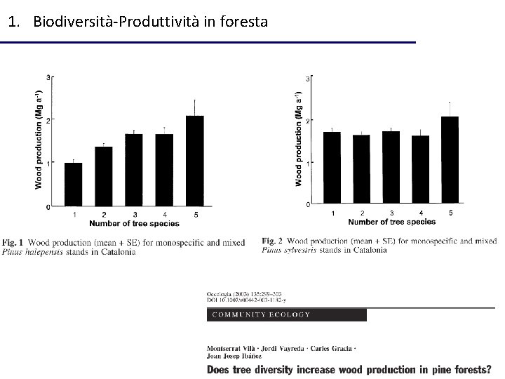 1. Biodiversità-Produttività in foresta 