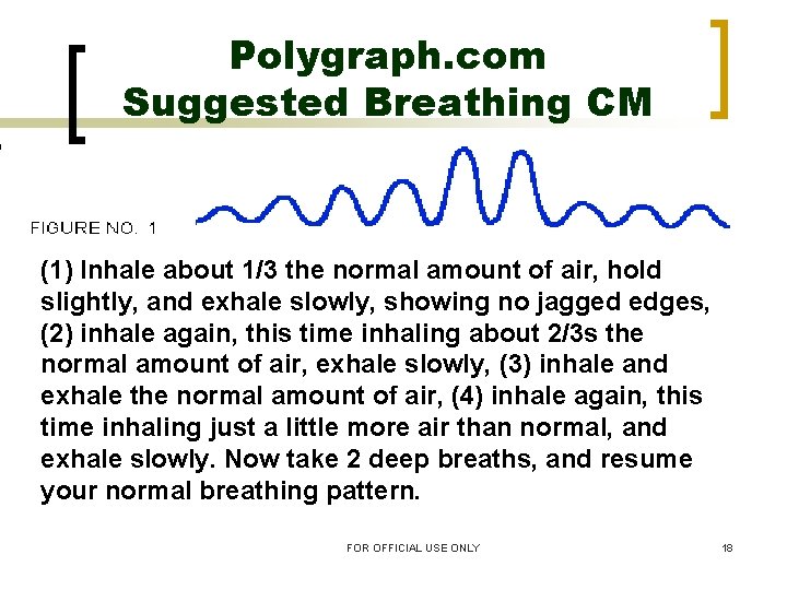 Polygraph. com Suggested Breathing CM (1) Inhale about 1/3 the normal amount of air,