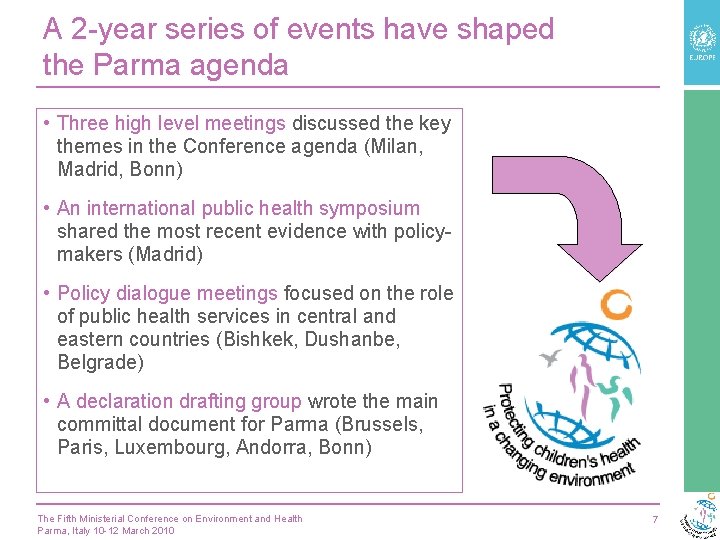 A 2 -year series of events have shaped the Parma agenda • Three high