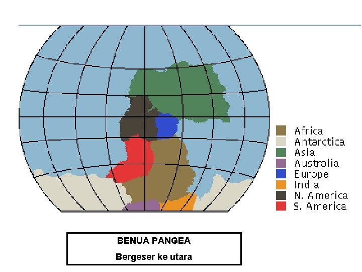 BENUA PANGEA Bergeser ke utara 