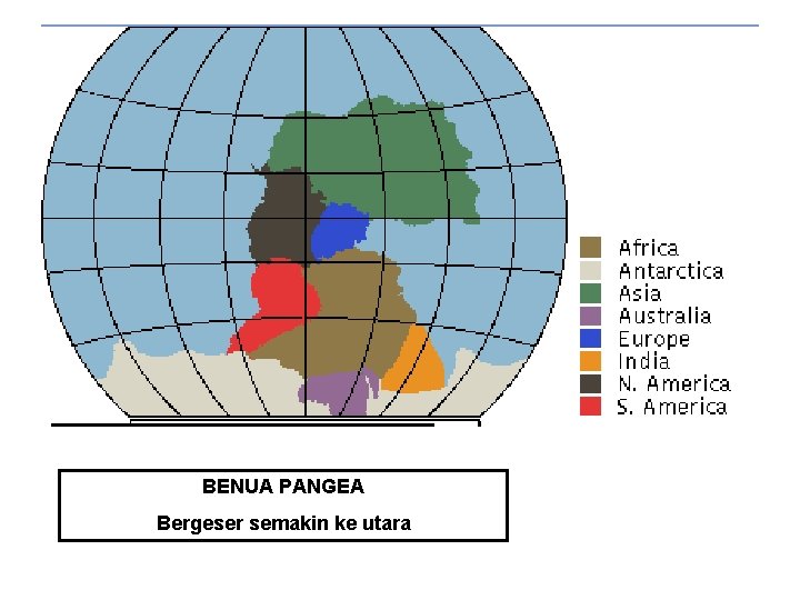 BENUA PANGEA Bergeser semakin ke utara 