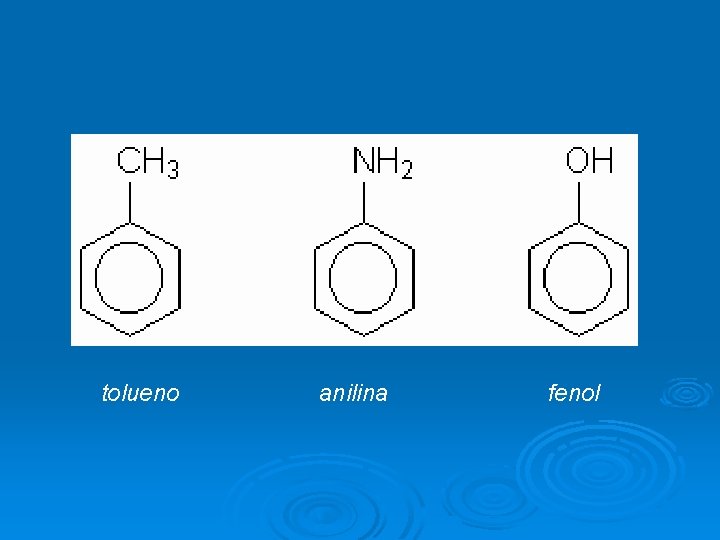 tolueno anilina fenol 