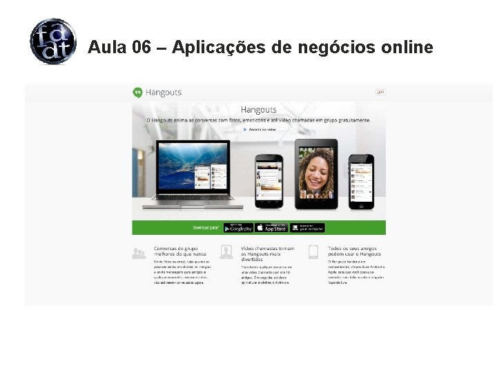 Aula 06 – Aplicações de negócios online 