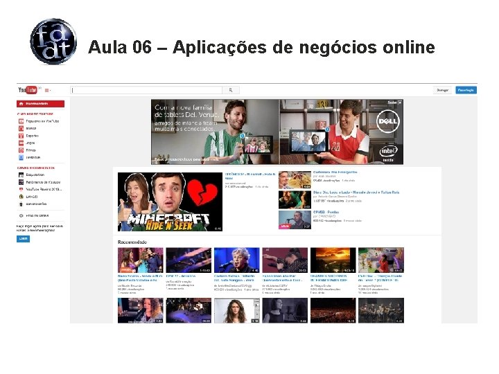 Aula 06 – Aplicações de negócios online 