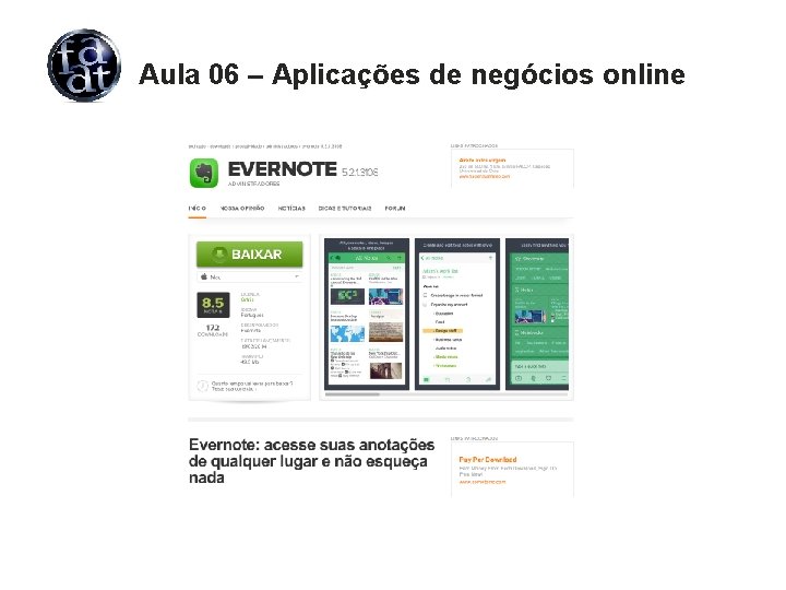 Aula 06 – Aplicações de negócios online 