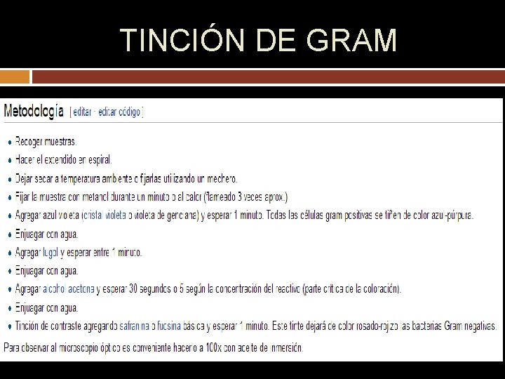 TINCIÓN DE GRAM 
