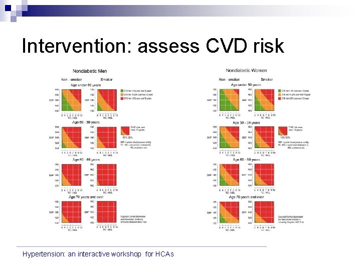 Intervention: assess CVD risk Hypertension: an interactive workshop for HCAs 