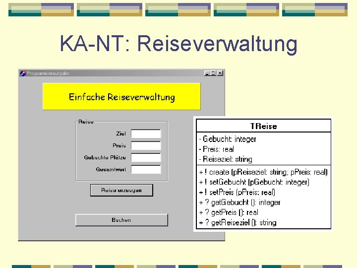 KA-NT: Reiseverwaltung 